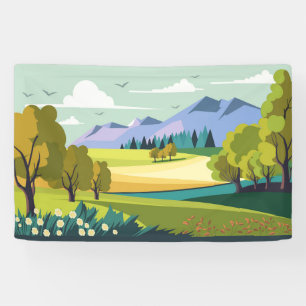 Schöne Landschaft Banner