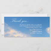 Schöne Landschaft Beerdigung Danke Karte (Rückseite)