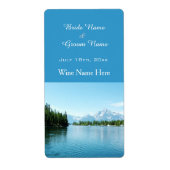 schöne Landschaft Bild Hochzeitsweinetiketten. (Vorne)