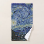 Schöne Landschaft Blaue Nacht Himmel Goldene Stern Badhandtuch Set (Handtuch)