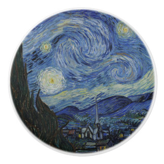 Schöne Landschaft Blaue Nacht Himmel Goldene Stern Keramikknauf