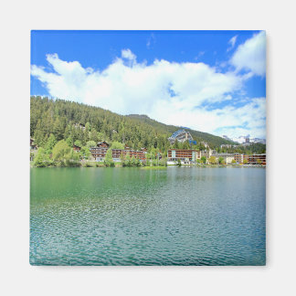 Schöne Landschaft Crans-Montana Schweiz Magnet
