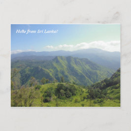Schöne Landschaft der Berge Sri Lankas Postkarte