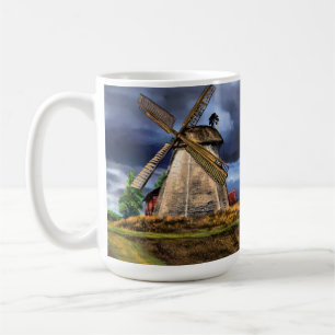 Schöne Landschaft der niederländischen Windmühl Kaffeetasse