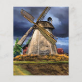 Schöne Landschaft der niederländischen Windmühle - Flyer (Hinten)