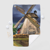 Schöne Landschaft der niederländischen Windmühle - Golfhandtuch (Insitu)