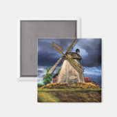 Schöne Landschaft der niederländischen Windmühle - Magnet (Vorderseite/Rückseite)