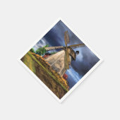 Schöne Landschaft der niederländischen Windmühle - Serviette (Ecke)