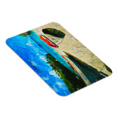 Schöne Landschaft der tropischen Insel Curacao Magnet (Rechte Seite)