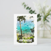 Schöne Landschaft der tropischen Insel Martinique Postkarte (Stehend Vorderseite)