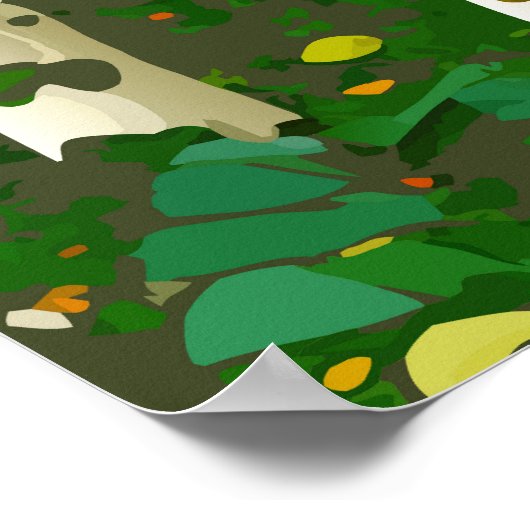 Schöne Landschaft des Birkenwaldes Poster (Ecke)