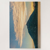 Schöne Landschaft des Comer Sees bei Sonnenunterga Puzzle (Vertikal)