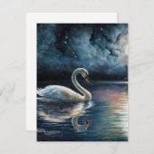 Schöne Landschaft des Swan Sees Feiertagskarte (Vorne/Hinten)