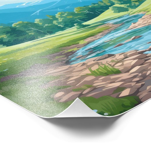 Schöne Landschaft Fotodruck (Ecke)