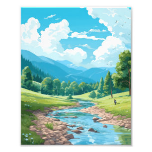 Schöne Landschaft Fotodruck