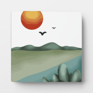 Schöne Landschaft Fotoplatte
