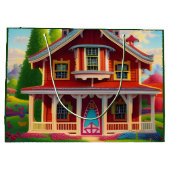 Schöne Landschaft Große Geschenktüte (Rückseite)