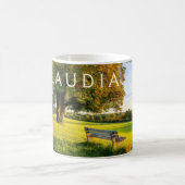 Schöne Landschaft im Herbst Kaffeetasse (Mittel)