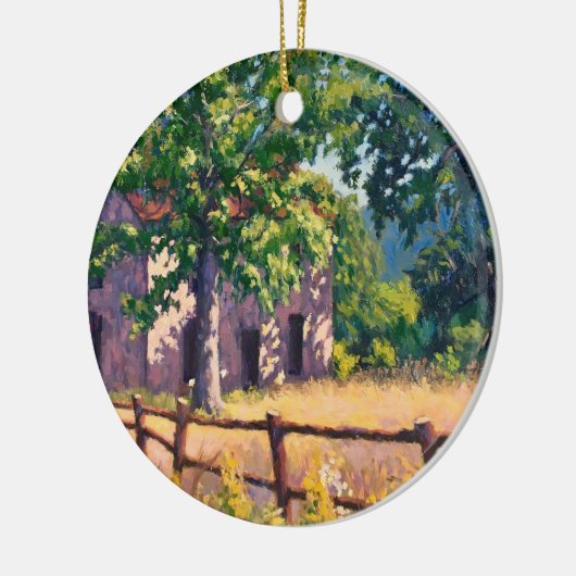 Schöne Landschaft im Herbst Keramik Ornament (Links)