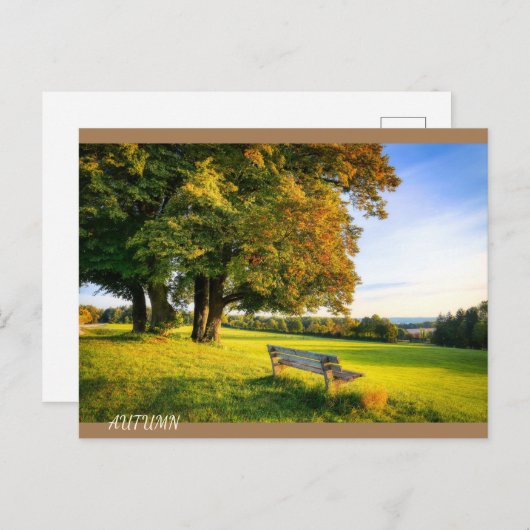 Schöne Landschaft im Herbst Postkarte (Vorne/Hinten)
