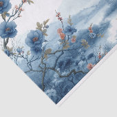 Schöne Landschaft in Blau Seidenpapier (Ausschnitt)