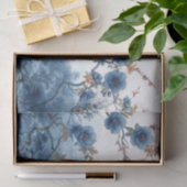 Schöne Landschaft in Blau Seidenpapier (Geschenk)
