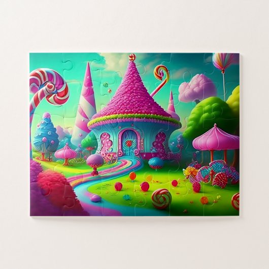 Schöne Landschaft in Candyland Puzzle (Horizontal)