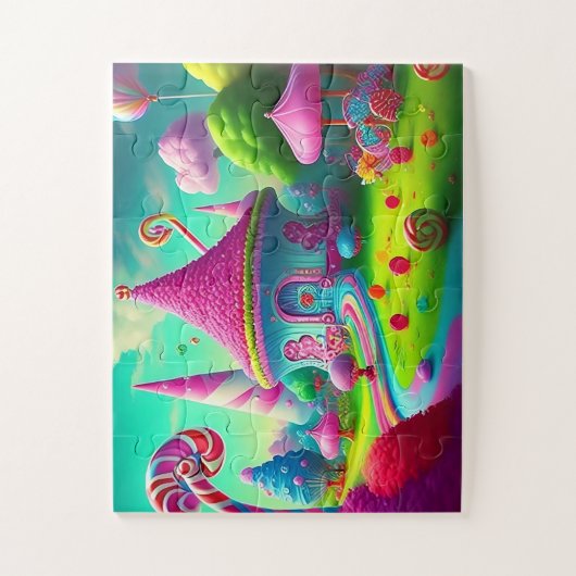 Schöne Landschaft in Candyland Puzzle (Vertikal)