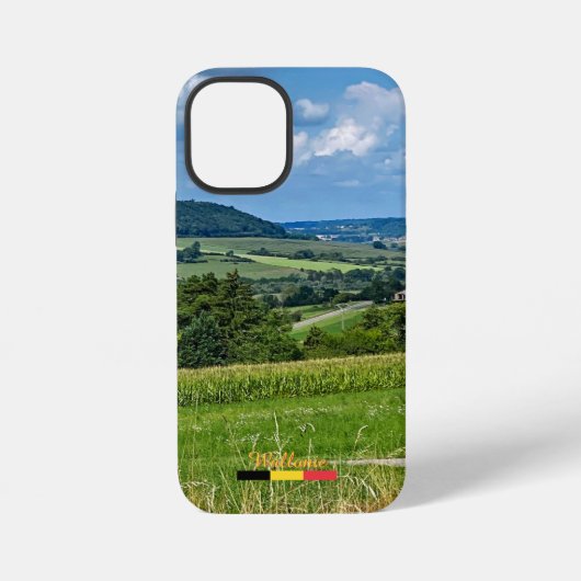 Schöne Landschaft in Wallonien, Reise iPhone Hülle (Rückseite)
