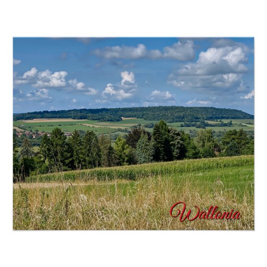 Schöne Landschaft in Wallonien, Reise Poster (Vorderseite)