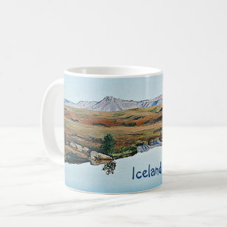 Schöne Landschaft Islands Malerei der schönen Kuns Kaffeetasse