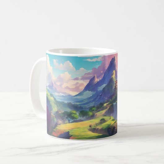 Schöne Landschaft Kaffeetasse (Vorderseite Links)