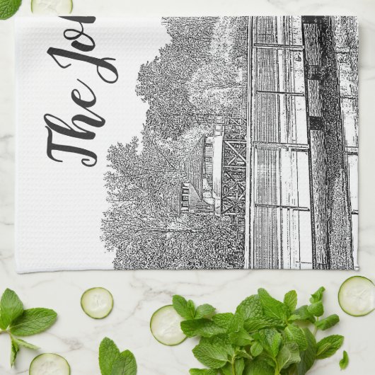 Schöne Landschaft Küchentuch (Gefaltet)