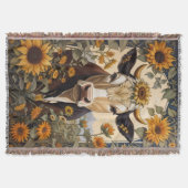 Schöne Landschaft Kuh Sonnenblume Dekorative Decke (Vorderseite)