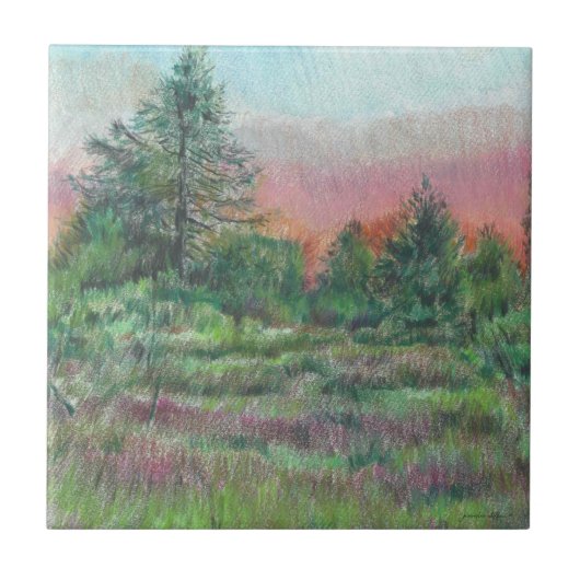 Schöne Landschaft Kunst, Dichtung und Musik Fliese (Vorderseite)