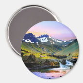 Schöne Landschaft Landschaft Islands Magnet (Vorderseite/Rückseite)