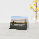 Schöne Landschaft - leere Grußkarte Karte (Gelbe Blume)