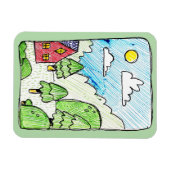 Schöne Landschaft Magnet (Horizontal)