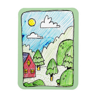 Schöne Landschaft Magnet
