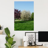 Schöne Landschaft mit Bäumen Poster (Heimbüro)