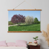 Schöne Landschaft mit Bäumen Wandteppich Mit Holzrahmen (Schlafzimmer)