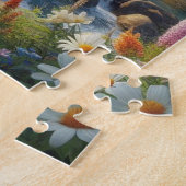Schöne Landschaft mit Bergen und Wasserfällen Puzzle (Seite)