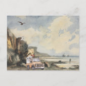 Schöne Landschaft mit Blick auf das Wasser Postkarte (Vorderseite)