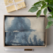 Schöne Landschaft mit einem ruhigen, glasklaren Fl Seidenpapier (Geschenk)