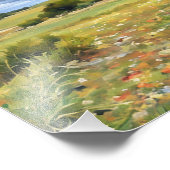 Schöne Landschaft mit lebhaften Wildblumen Fotodruck (Ecke)
