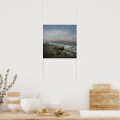 Schöne Landschaft mit Meer und dramatischer Himmel Poster (Küche)