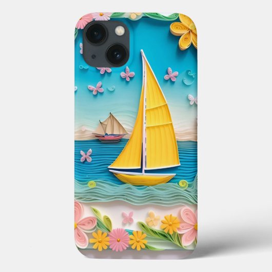 Schöne Landschaft mit Segelboot Case-Mate iPhone Hülle (Rückseite)