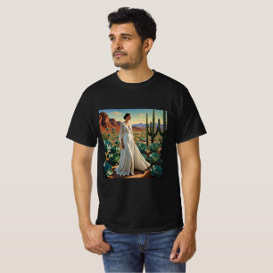 Schöne Landschaft mit weiblicher spiritueller Kuns T-Shirt