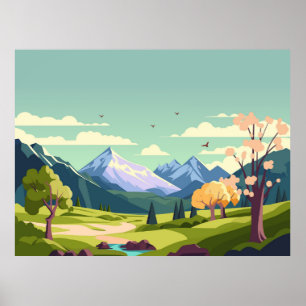 Schöne Landschaft Poster
