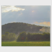 Schöne Landschaft Sicht auf Berg und Wald Geschenkpapier (Flach)
